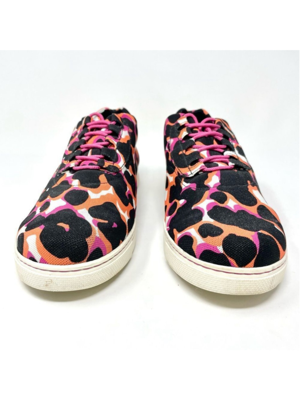 Stuart Weitzman Pink Leopard Print Neoprene Sneakers Size 40/9 - Picture 3 of 8